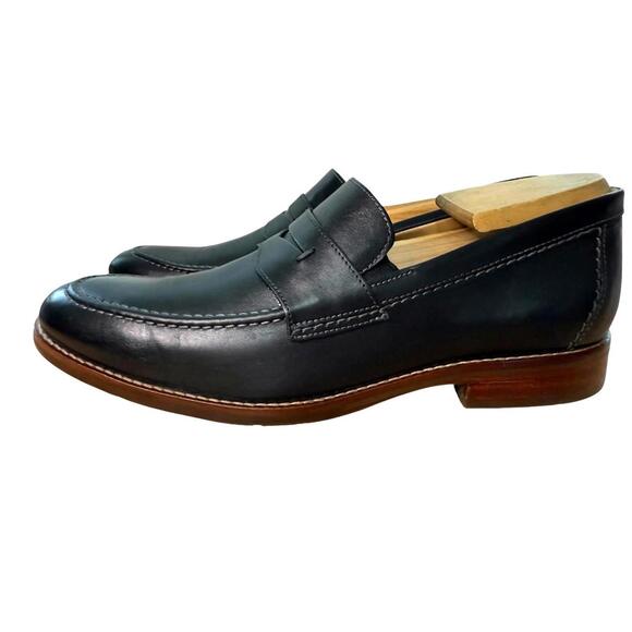 Johnston & Murphy Men's Garner Penny Loafers Black 9.5 Slip On Driving Comfort - Picture 1 of 5